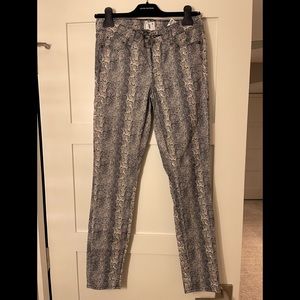 Paige Verdugo Ultra Skinny Snakeskin print jeans